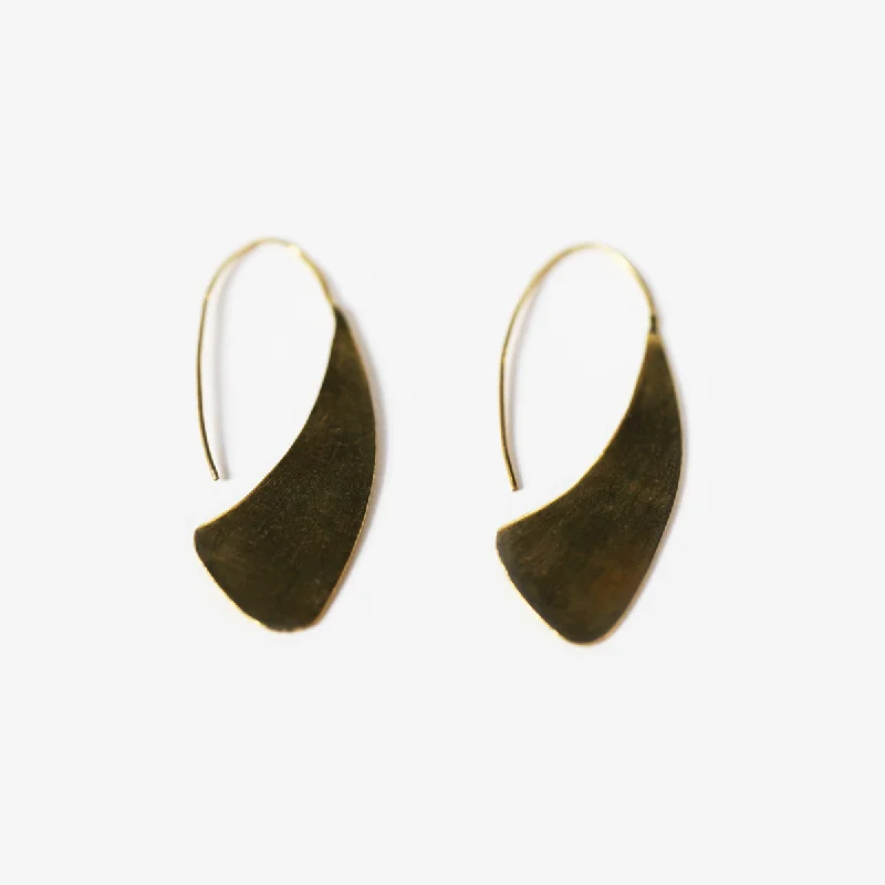 Drop Earrings with Wave Designs -Kito Brass Earrings