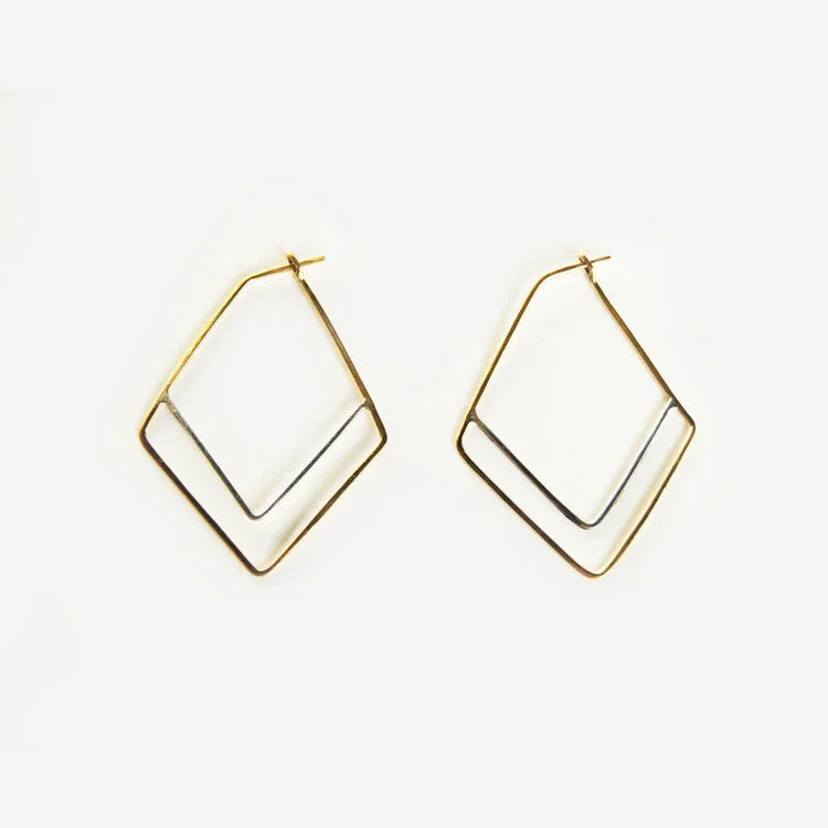 Drop Earrings for Formal Attire -Silka Brass Earrings