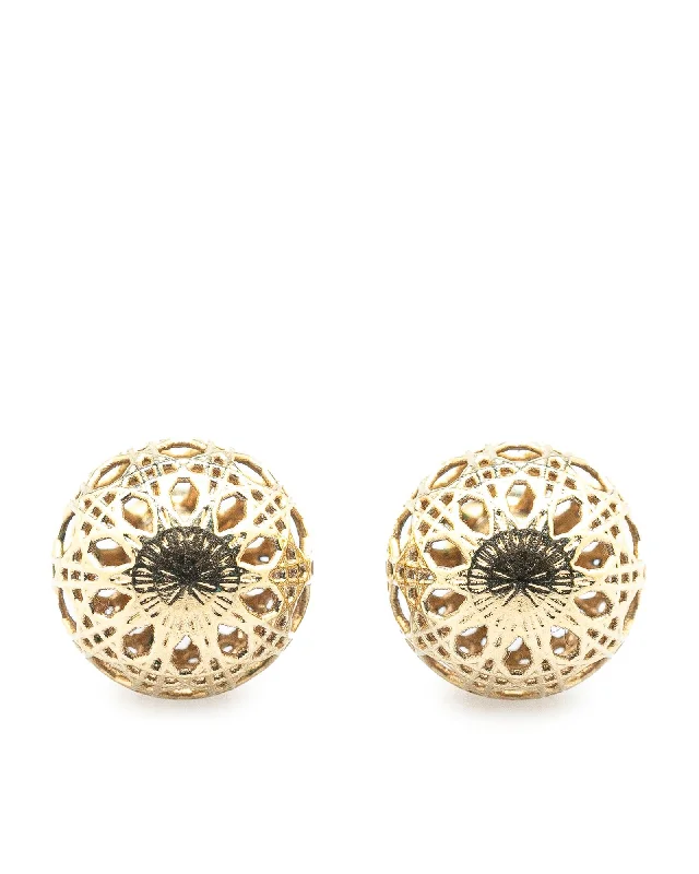 Small Drop Earrings for Delicate -Gold Plated Tribal Earrings with Push Back Closure