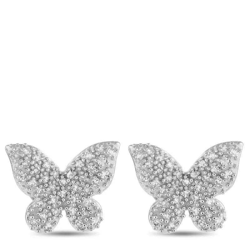 White Gold 0.16ct Diamond Butterfly Earrings ER28699-W