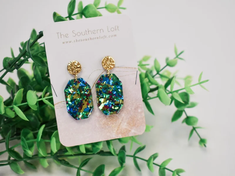 Heavy Duty Drop Earrings for Durability -Lexi Confetti Earrings