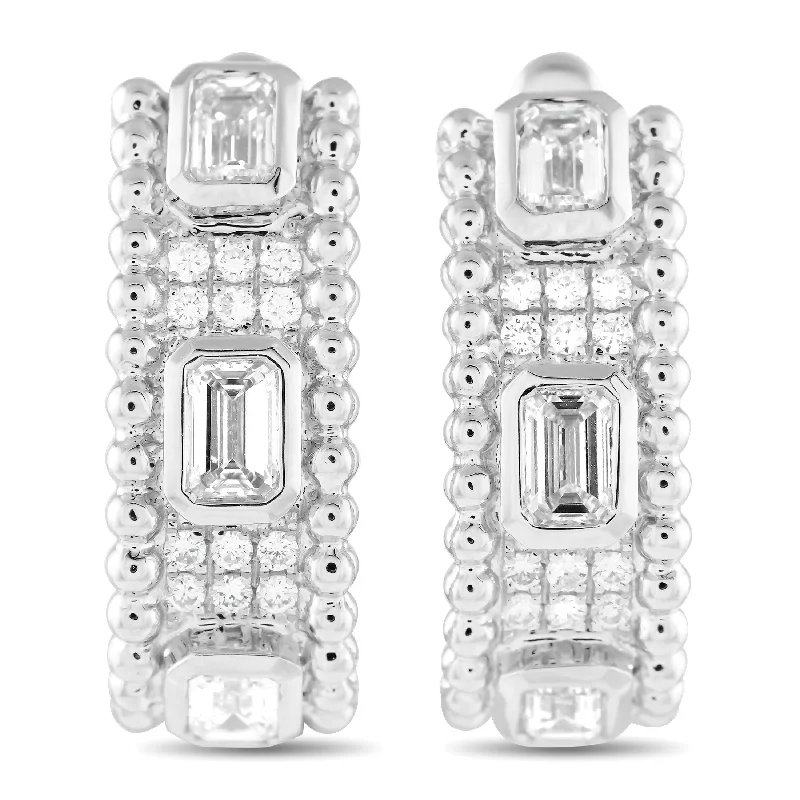 Long Drop Earrings for Dramatic -White Gold 2.25ct Diamond Earrings AER-19786