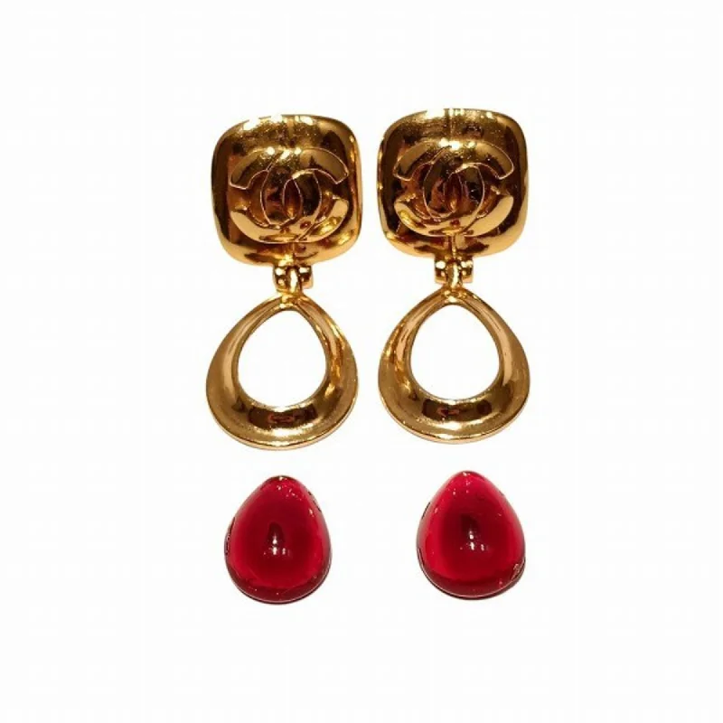 Drop Earrings for Festival Style -Chanel   Color  Plating Clip Earrings (Pre-Owned)