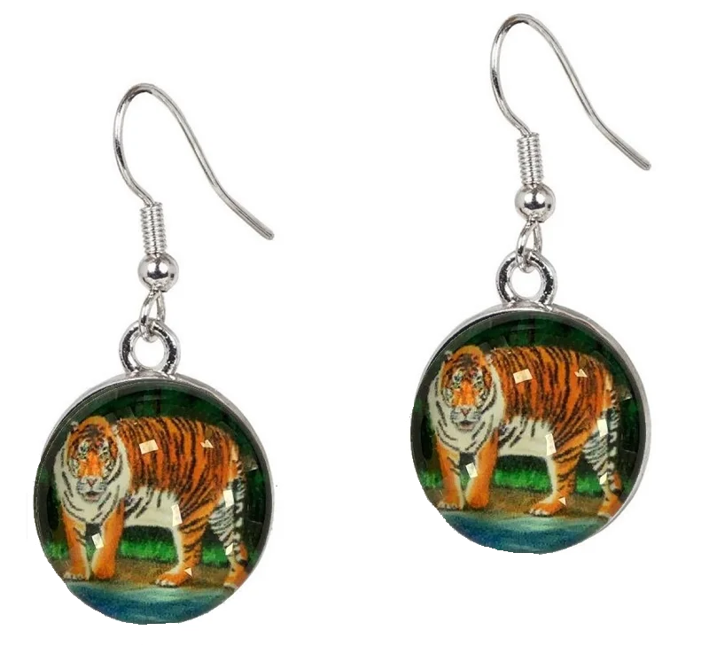 Contemporary Drop Earrings for Fashion -Tiger Earrings - Eminence