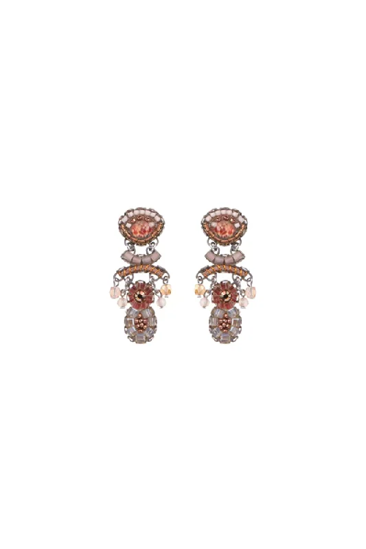 Drop Earrings with Chevron Designs -Stylish Wedding Zainab Earrings By Ayala Bar