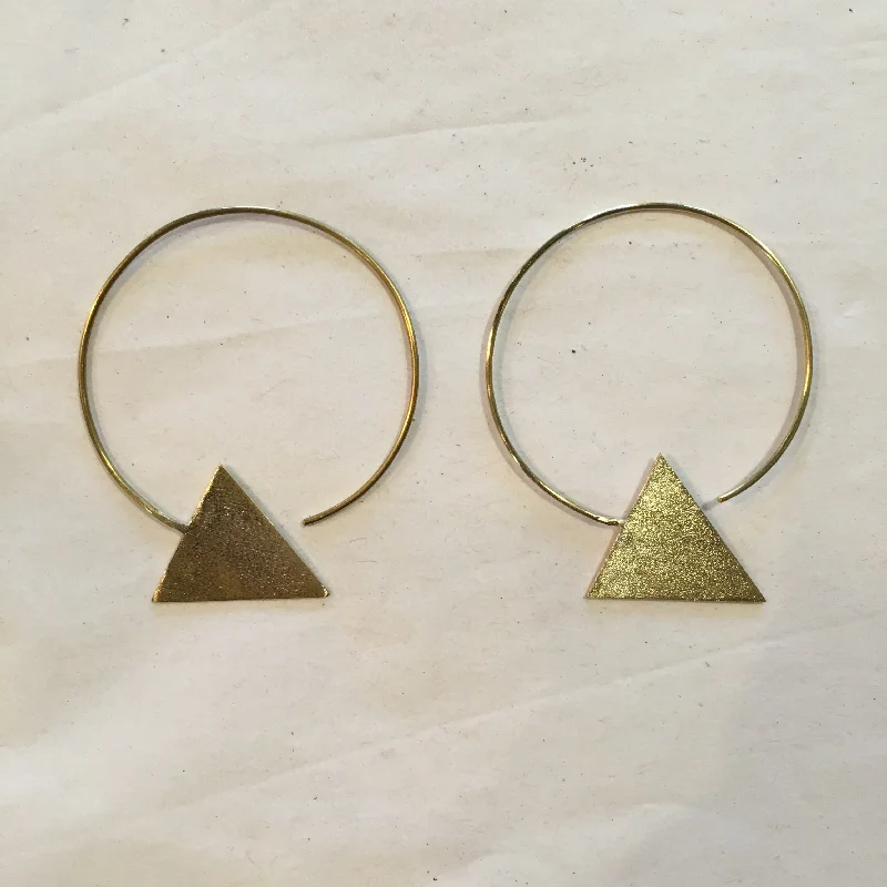 Drop Earrings for Work Attire -Azizi Brass Earrings