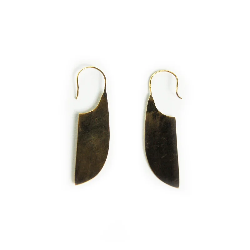 Drop Earrings with Polished Shine -Zula Brass Earrings