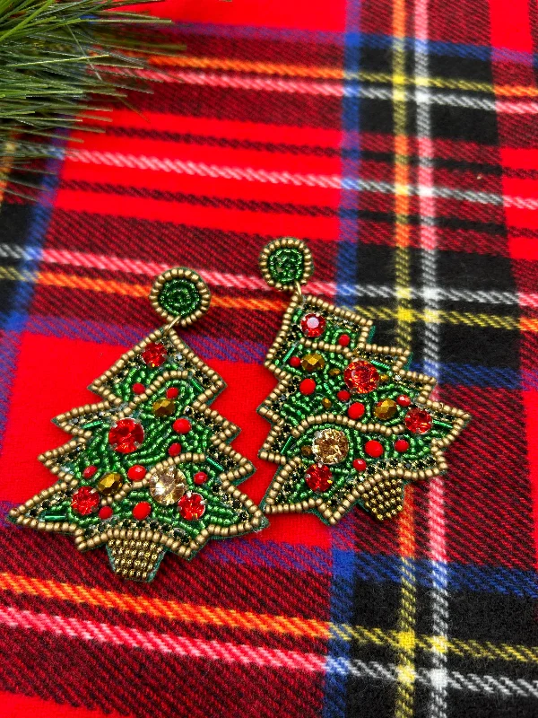 Drop Earrings with Knot Designs -Santa's Sleigh Earrings