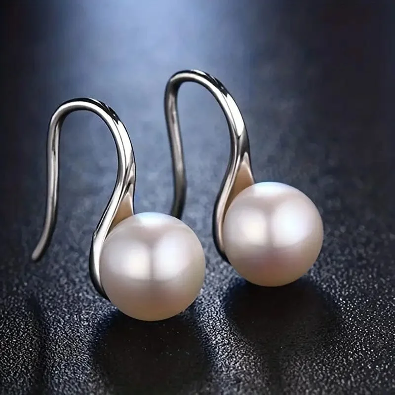 Small Drop Earrings for Delicate -High-Heeled Shoes Pearl Earrings