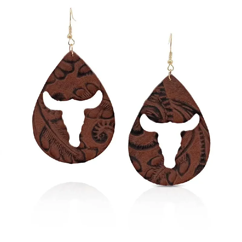 Drop Earrings with Textured Surface -Montana Silversmiths Attitude Earrings #AER5409