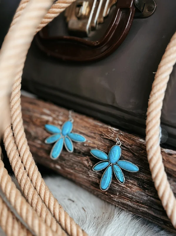 Drop Earrings with Symbolic Elements -Dragon Fly Turquoise Earrings