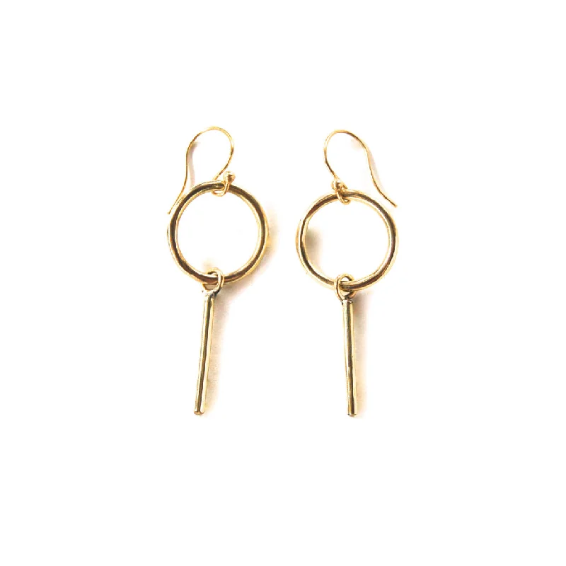 Lead Free Drop Earrings for Health -Zola Brass Earrings