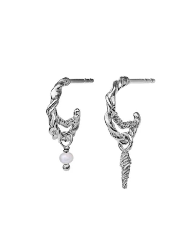 Drop Earrings for Christmas Party -Duo-C Earrings In Silver