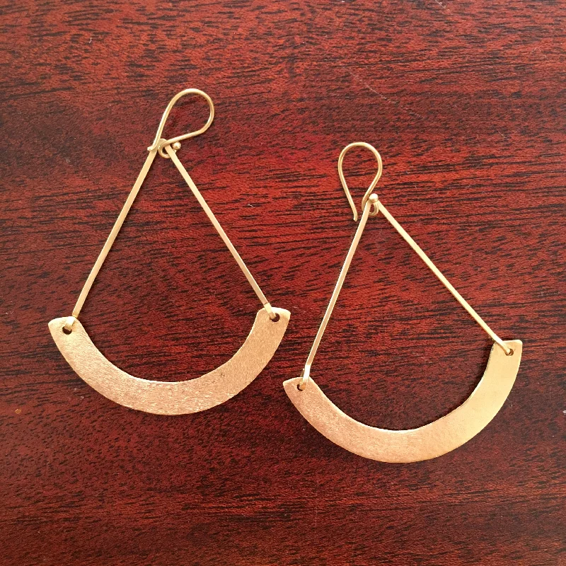 Magnetic Closure Drop Earrings for Easy -Maji Brass Earrings