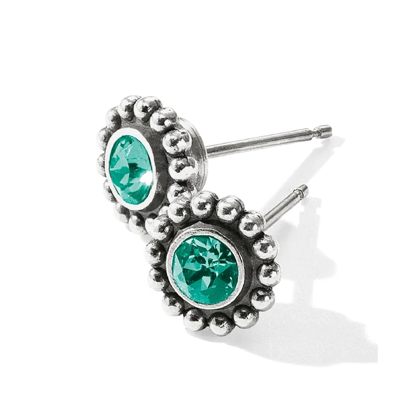 Nickel Free Drop Earrings for Safety -Twinkle Mini Post  Earrings/Emerald