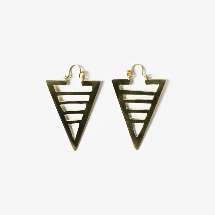 Drop Earrings for Festival Style -Jama Brass Earrings