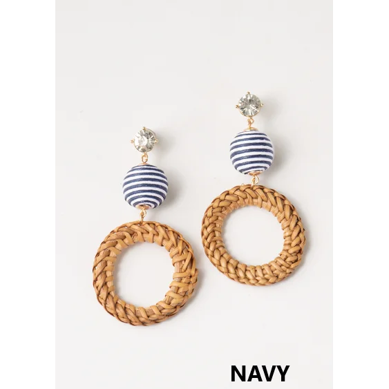 Minimalist Drop Earrings with Simplicity -Simply Noelle Nautical Circle Earrings