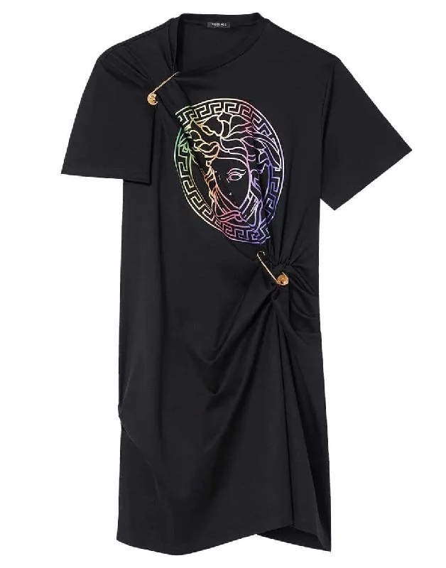 Striped Dresses for Fashionable -Medusa Gathered T-Shirt Dress