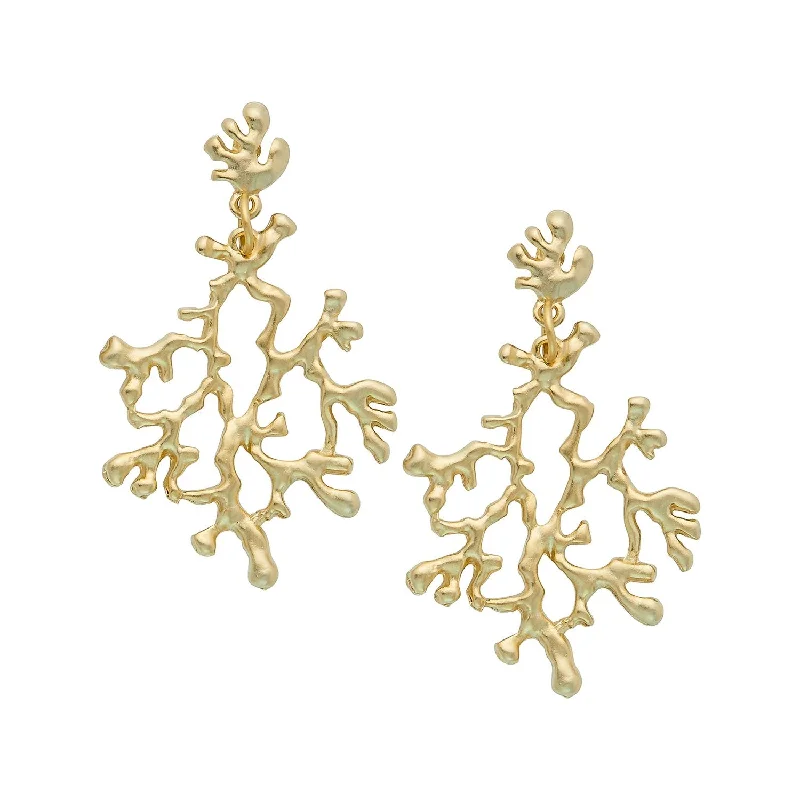 Drop Earrings with Infinity Symbols -Susan Shaw Coral Branch Earrings