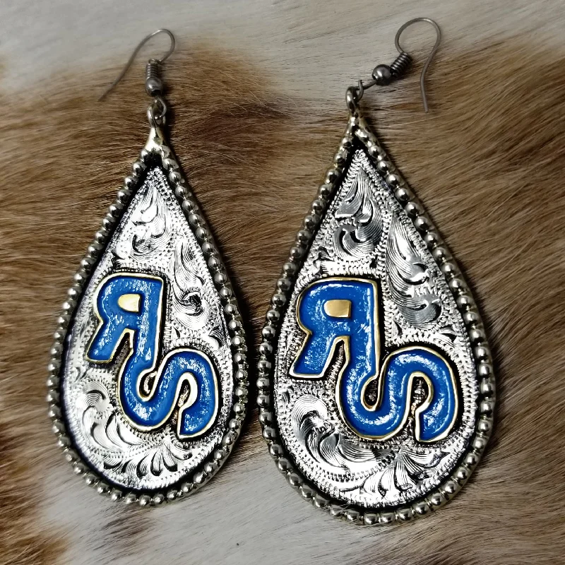 Drop Earrings with Chevron Designs -Earrings Handcrafted (Ships in 4 to 8 Weeks)