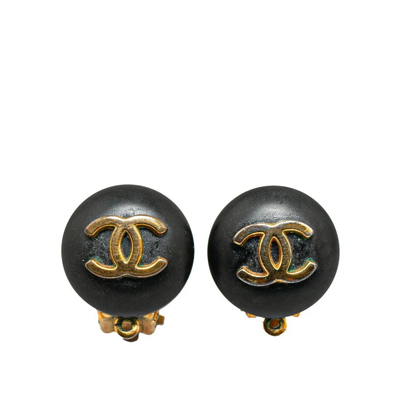 Drop Earrings with Leaf Motifs -Chanel Coco Mark Gold Earrings