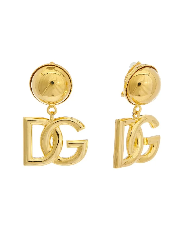 Drop Earrings for Valentine's Day -Dolce & Gabbana DG Logo Clip-On Earrings