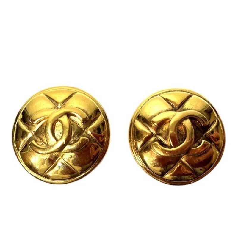 Round Drop Earrings for Classic -Chanel   Plating Clip Earrings (Pre-Owned)