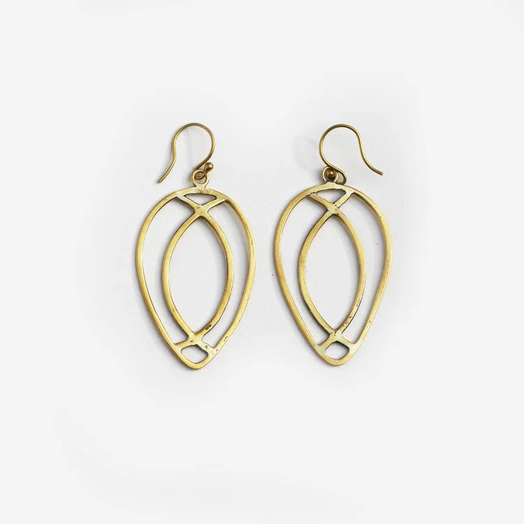 Drop Earrings for Prom Night -Chapel Brass Earrings