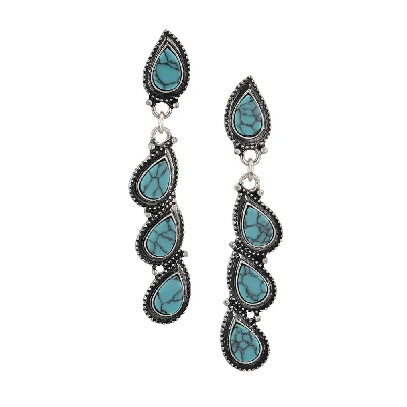 Drop Earrings with Embossed Patterns -Montana Silversmiths Attitude Earrings #AER5917