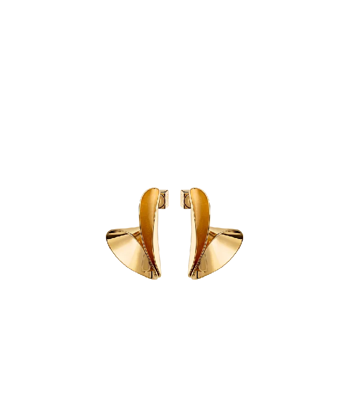 Drop Earrings for Fitness Activities -Éole Earrings - 24 carat gold gilded