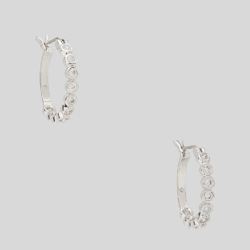 Drop Earrings with Filigree Work -Kate Spade Full Circle Huggies Earrings Silver O0RU2768