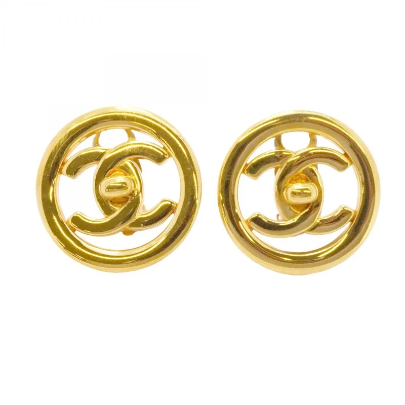 Magnetic Closure Drop Earrings for Easy -Chanel   Plating Clip Earrings (Pre-Owned)