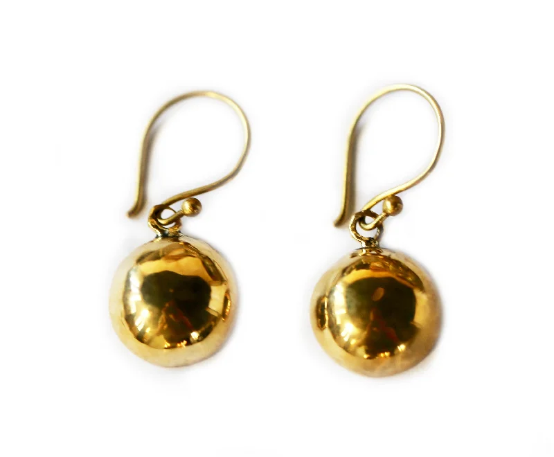 Drop Earrings with Floral Motifs -Mudura Brass Earrings