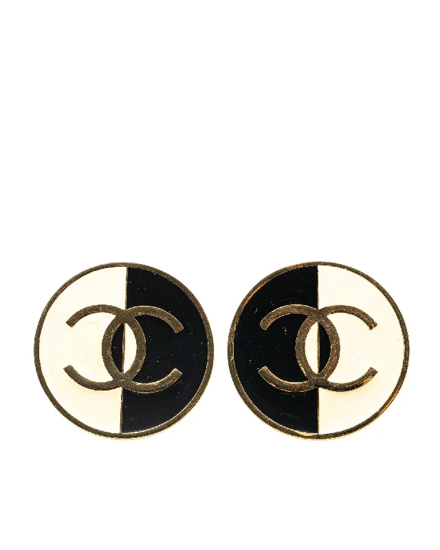 Adjustable Drop Earrings for Custom Fit -Gold Plated Clip-On Enamel Earrings