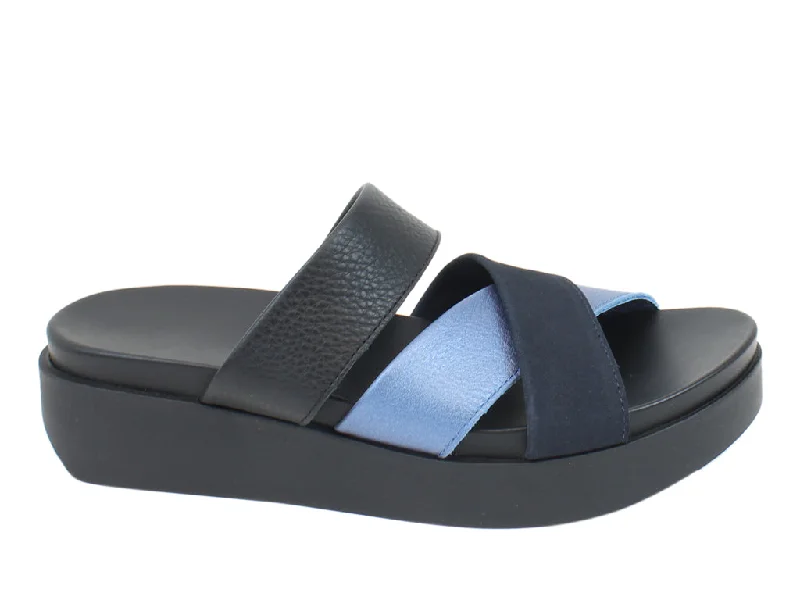 Casual sandals for men with open-toe design and soft leather upper-Arche Sandals Myakan Nuit Mix