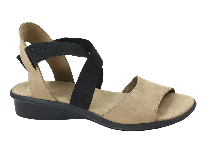 Elegant sandals for women with decorative buckle and strappy design for chic look-Arche Sandals Satia Sand