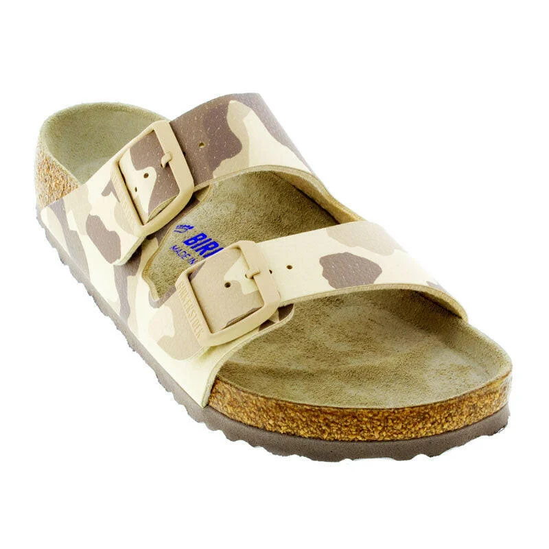 Elegant sandals for evening wear with rhinestone embellishments and soft leather-Birkenstock Arizona Unisex Sandals - Taupe Camo