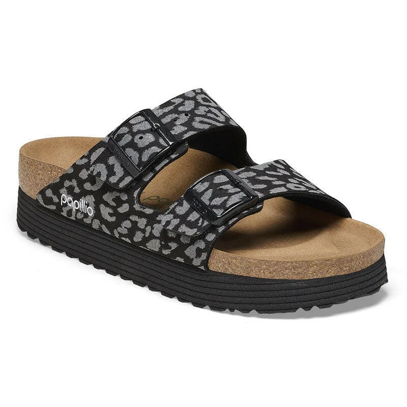 Fashionable sandals for men with flip-flop design and cushioned footbed-Birkenstock Arizona Women's Platform Sandals - Leopard