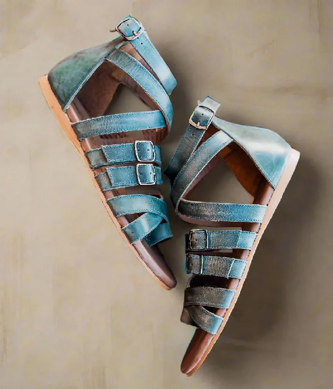 Casual sandals for women with arch support and lightweight construction-Blair Sandals in Teal