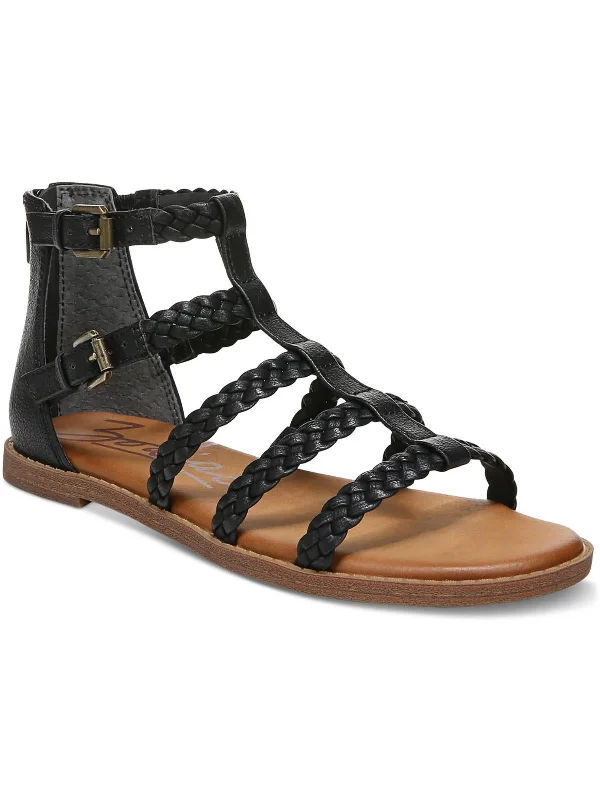 Stylish sandals for men with sporty design and cushioned footbed for maximum comfort-Camelia  Womens Slip On Buckles Gladiator Sandals