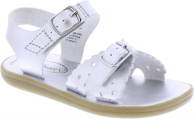 Comfortable sandals for women with foam footbed and velcro closure for ease-Girl's Ariel Sandals In Silver