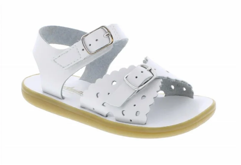 Comfortable sandals for men with leather straps and soft insoles for relaxed wear-Girl's Ariel Sandals In White