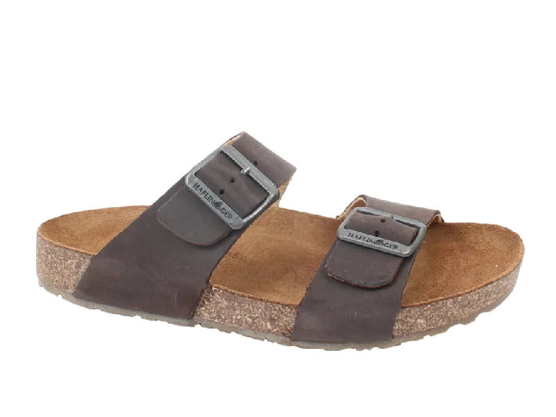 Comfortable sandals for women with contoured footbed and easy-to-adjust straps-Haflinger Sandals Andrea Brown 730