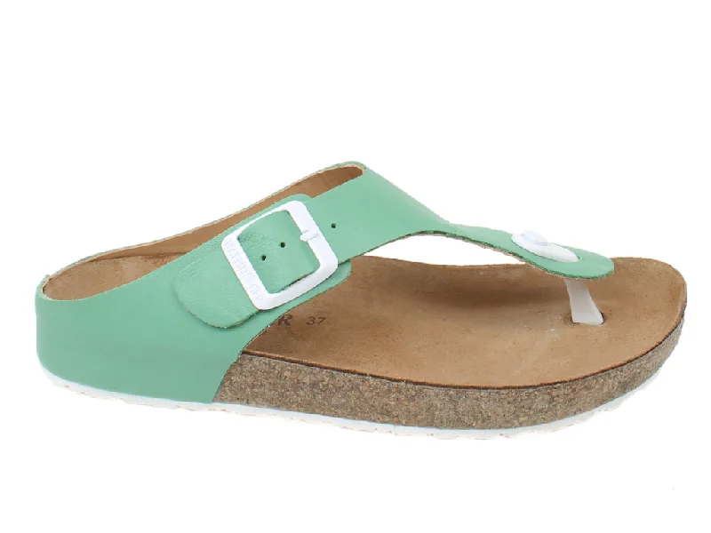 Outdoor sandals for women with cushioned footbed and adjustable straps for support-Haflinger Sandals Memphis Green