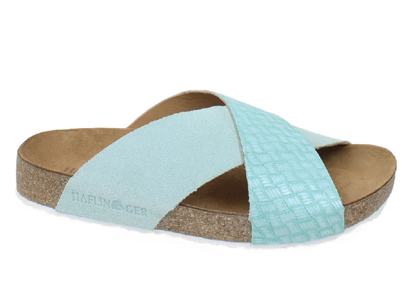 Summer sandals for women with simple design and flexible, comfortable fit-Haflinger Sandals Mio Mint