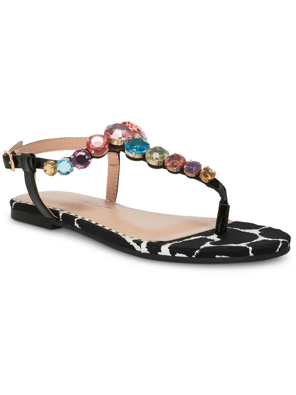 Stylish sandals for men with leather straps and trendy buckle design for versatile looks-Jamari Womens Thong Flat Thong Sandals