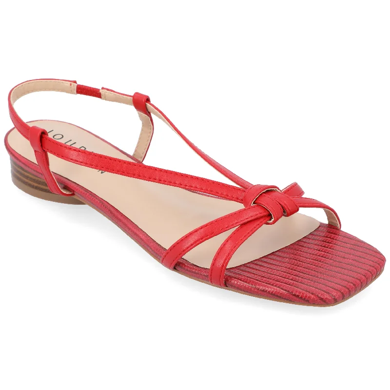 Trendy sandals for women with gladiator-inspired design and flat soles for chic wear-Journee Collection Women's Bridget Sandals