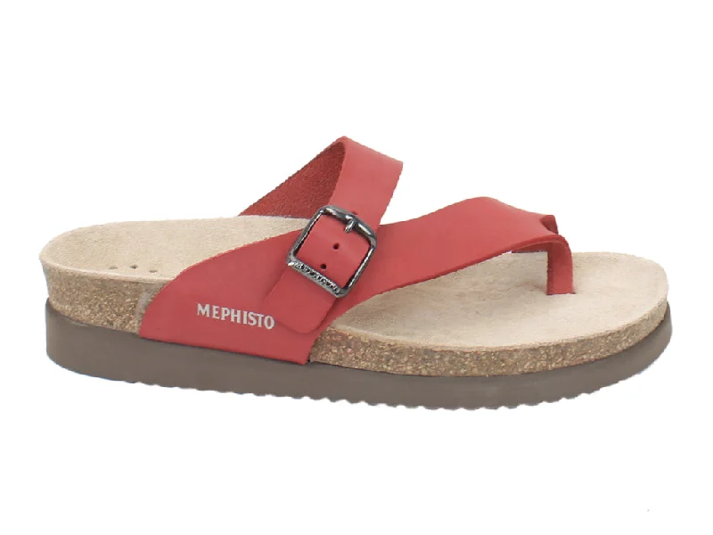 Trendy sandals for women with braided straps and comfortable footbed for casual style-Mephisto Sandals Helen Red