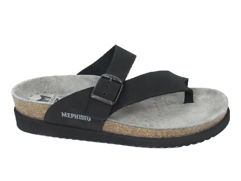 Comfortable sandals for women with closed-toe design and flexible footbed for comfort-Mephisto Sandals Helen Black