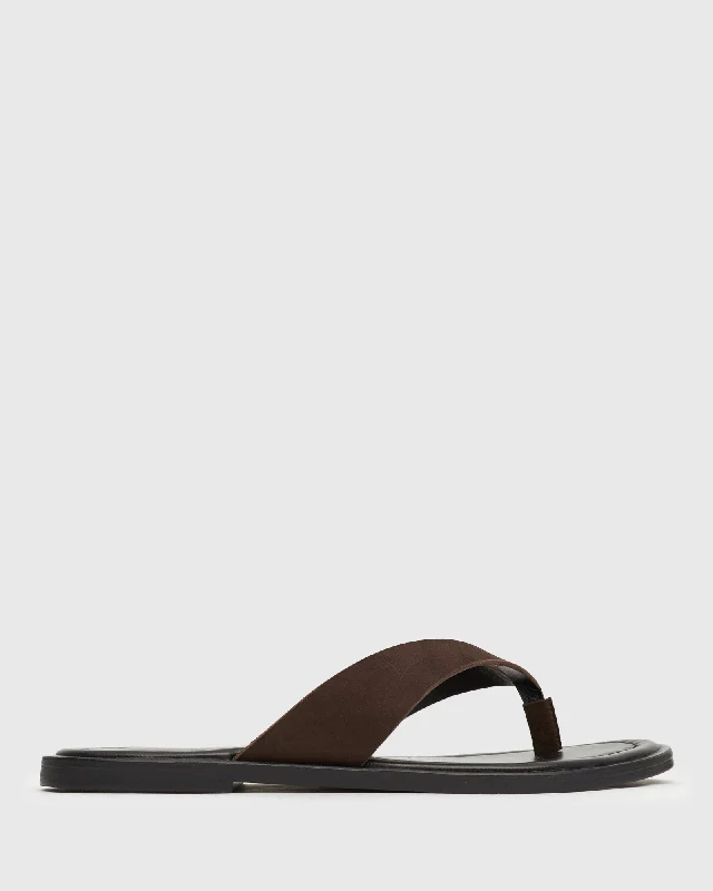 Trendy sandals for men with fabric straps and casual design for laid-back style-PRE-ORDER NOOSA Leather Thong Sandals